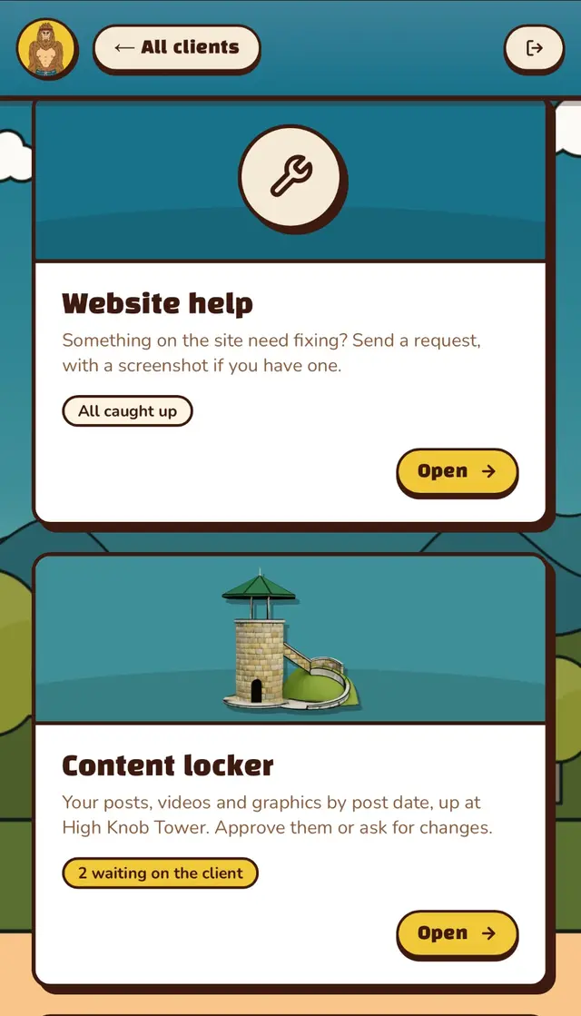 Website help and the content locker